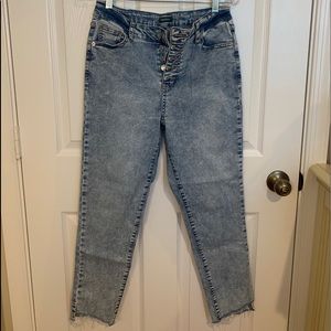target wild fable acid wash stretchy jeans